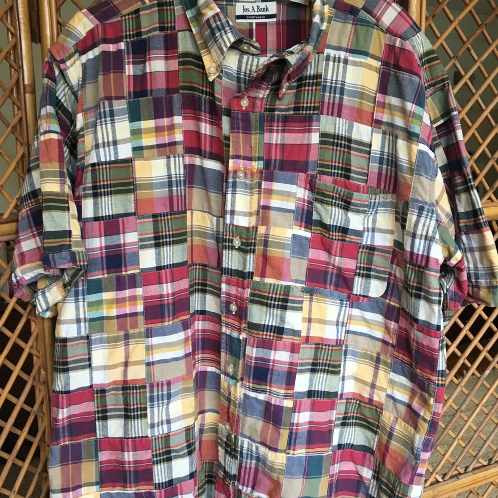 Joseph A. Bank XL Men’s Madras Plaid Shirt